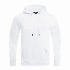 NFL DETROIT LIONS WHITE OUT MEN'S DOUBLE KNIT PULLOVER HOODIE (WHITE)