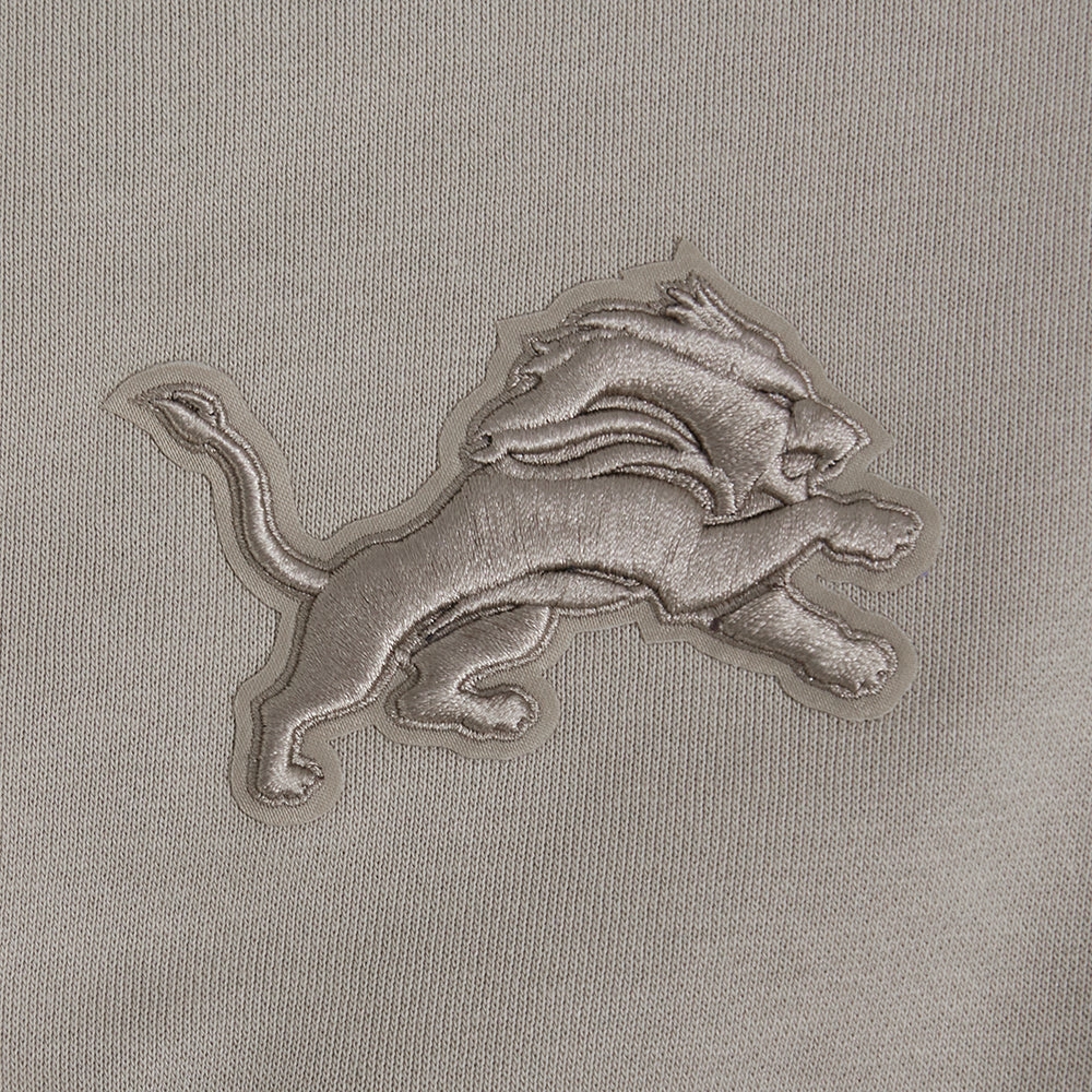 NFL DETROIT LIONS WINGSPAN WOMEN'S FLEECE CREWNECK (TAUPE)
