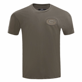 NFL GREEN BAY PACKERS NEUTRAL MEN'S DROP SHOULDER TEE (DARK TAUPE)