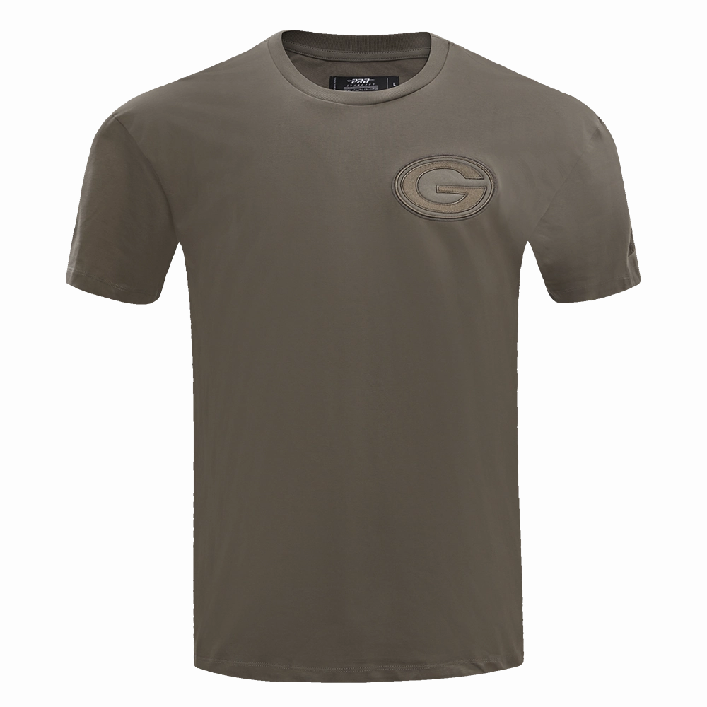NFL GREEN BAY PACKERS NEUTRAL MEN'S DROP SHOULDER TEE (DARK TAUPE)