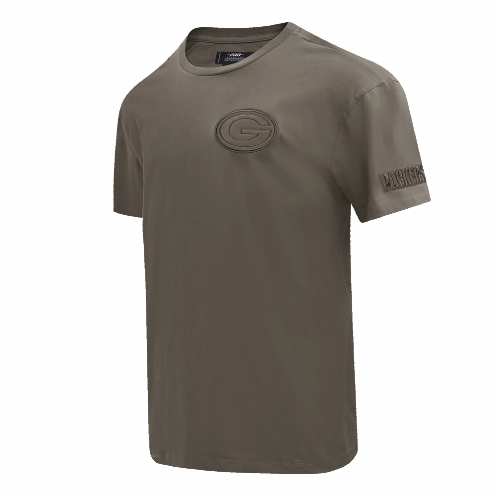 NFL GREEN BAY PACKERS NEUTRAL MEN'S DROP SHOULDER TEE (DARK TAUPE)
