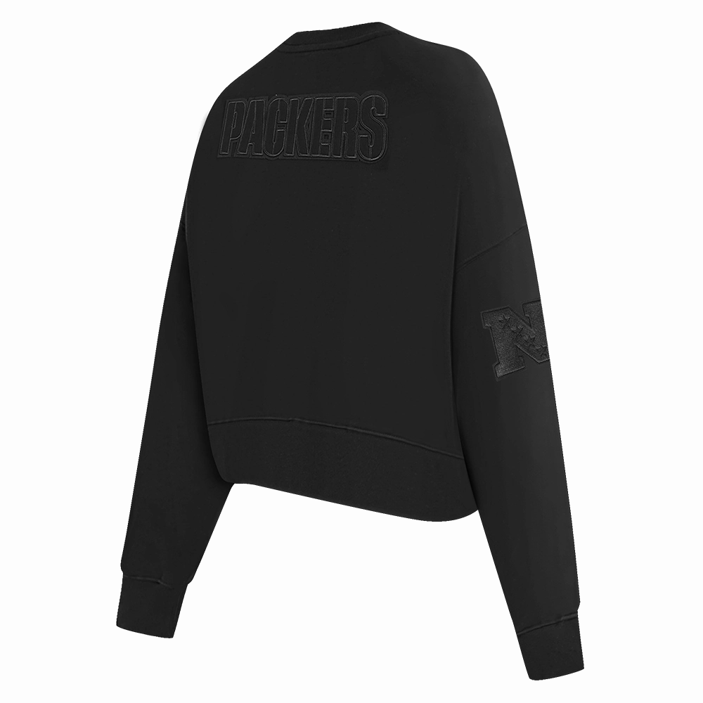 NFL GREEN BAY PACKERS NEUTRAL WOMEN'S CREWNECK (BLACK)