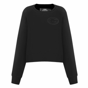 NFL GREEN BAY PACKERS NEUTRAL WOMEN'S CREWNECK (BLACK)