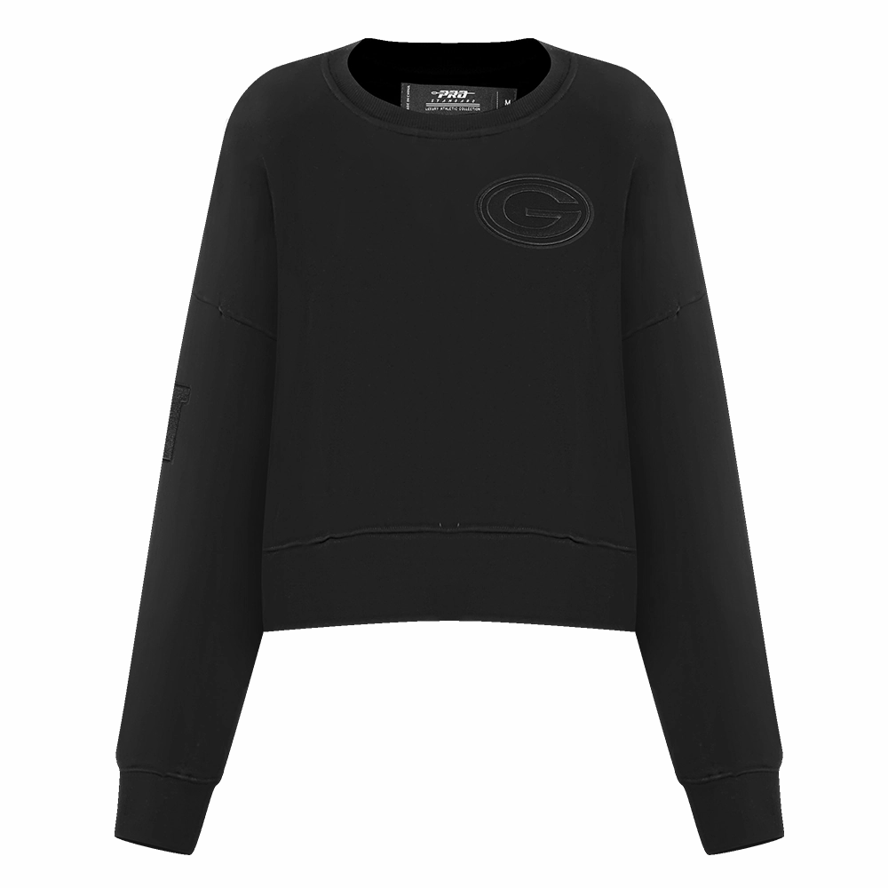 NFL GREEN BAY PACKERS NEUTRAL WOMEN'S CREWNECK (BLACK)