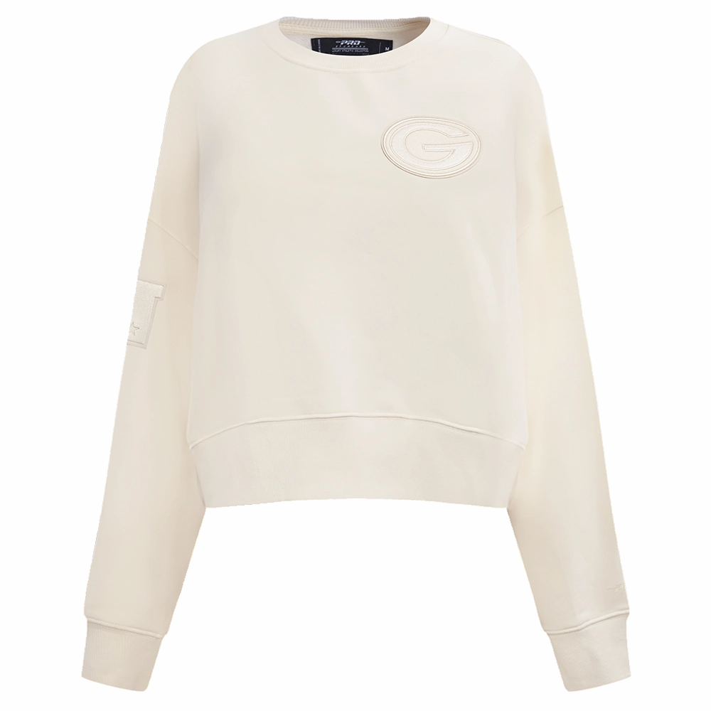 NFL GREEN BAY PACKERS NEUTRAL WOMEN'S CREWNECK (EGGSHELL)