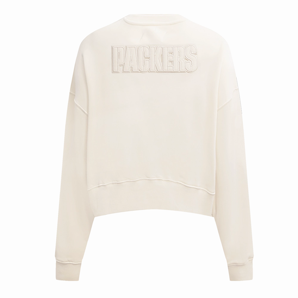 NFL GREEN BAY PACKERS NEUTRAL WOMEN'S CREWNECK (EGGSHELL)