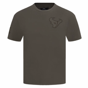NFL HOUSTON TEXANS NEUTRAL MEN'S DROP SHOULDER TEE (DARK TAUPE)
