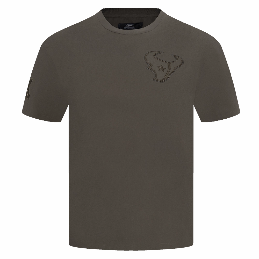 NFL HOUSTON TEXANS NEUTRAL MEN'S DROP SHOULDER TEE (DARK TAUPE)