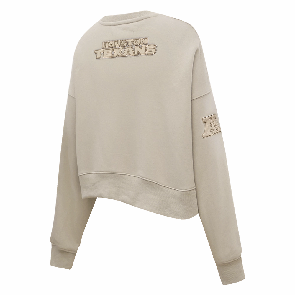 NFL HOUSTON TEXANS NEUTRAL WOMEN'S CREWNECK (BLACK)