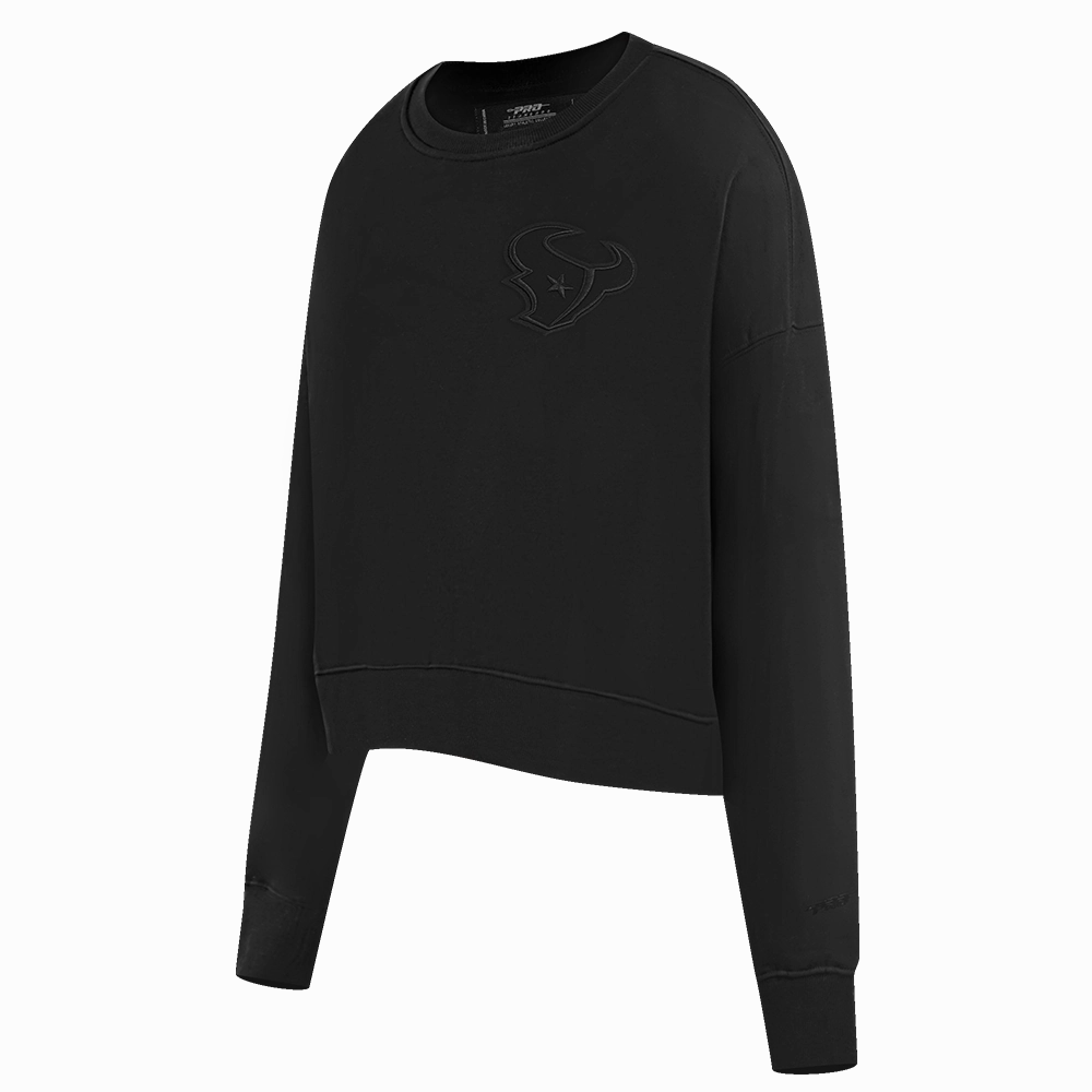 NFL HOUSTON TEXANS NEUTRAL WOMEN'S CREWNECK (BLACK)