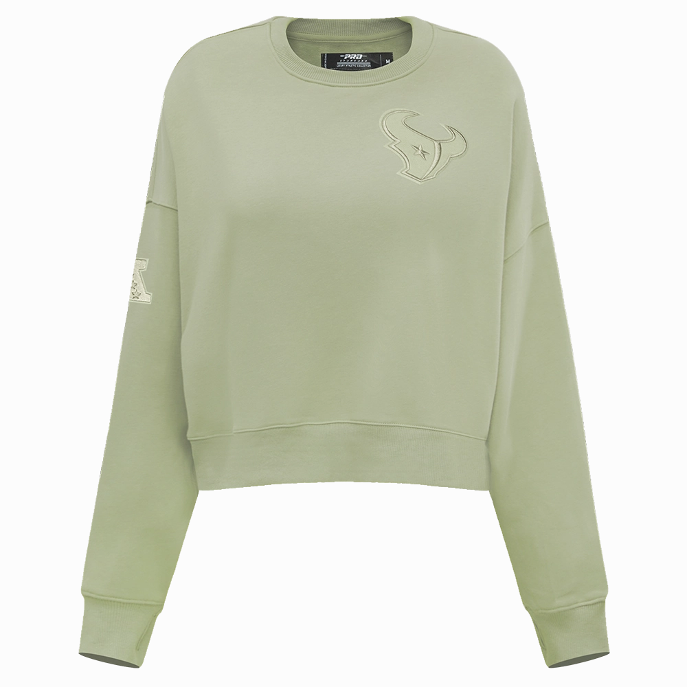 NFL HOUSTON TEXANS NEUTRAL WOMEN'S CREWNECK (BLACK)