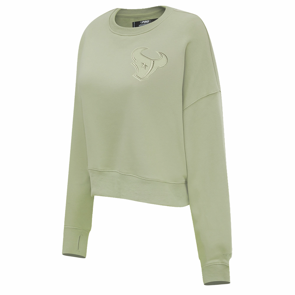 NFL HOUSTON TEXANS NEUTRAL WOMEN'S CREWNECK (BLACK)