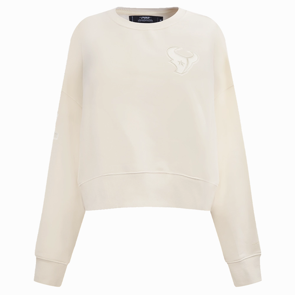 NFL HOUSTON TEXANS NEUTRAL WOMEN'S CREWNECK (BLACK)
