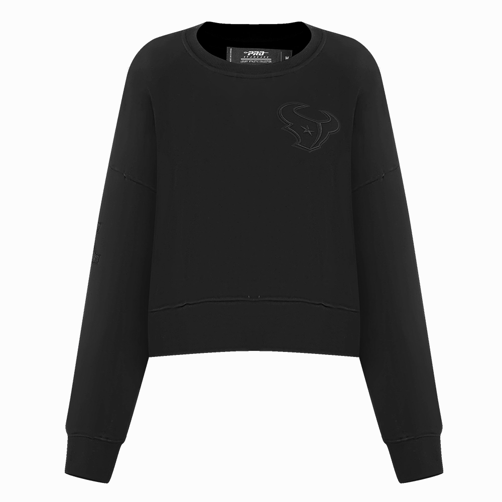 NFL HOUSTON TEXANS NEUTRAL WOMEN'S CREWNECK (BLACK)