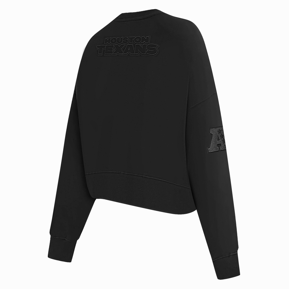 NFL HOUSTON TEXANS NEUTRAL WOMEN'S CREWNECK (BLACK)