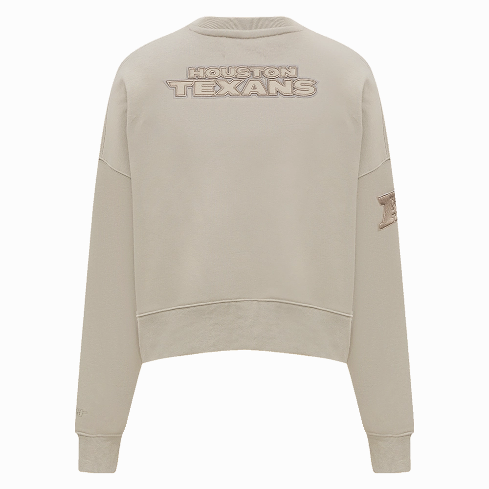 NFL HOUSTON TEXANS NEUTRAL WOMEN'S CREWNECK (BLACK)