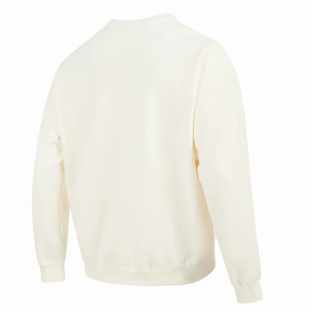 NFL JACKSONVILLE JAGUARS NEUTRAL MEN'S DROP SHOULDER FLEECE CREWNECK (EGGSHELL)