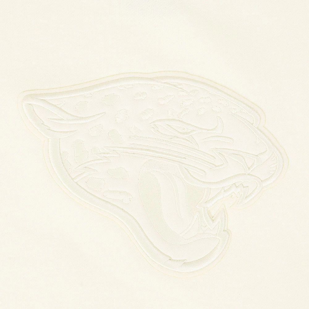 NFL JACKSONVILLE JAGUARS NEUTRAL MEN'S DROP SHOULDER FLEECE CREWNECK (EGGSHELL)