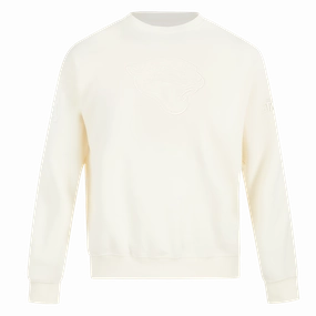 NFL JACKSONVILLE JAGUARS NEUTRAL MEN'S DROP SHOULDER FLEECE CREWNECK (EGGSHELL)