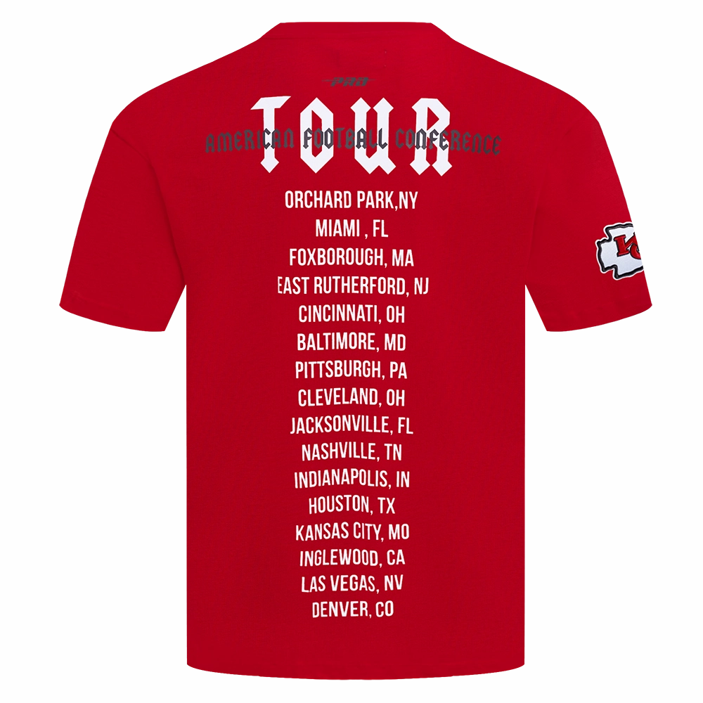 NFL KANSAS CITY CHIEFS CITY TOUR COTTON JERSEY MEN'S DROP SHOULDER TEE (RED)
