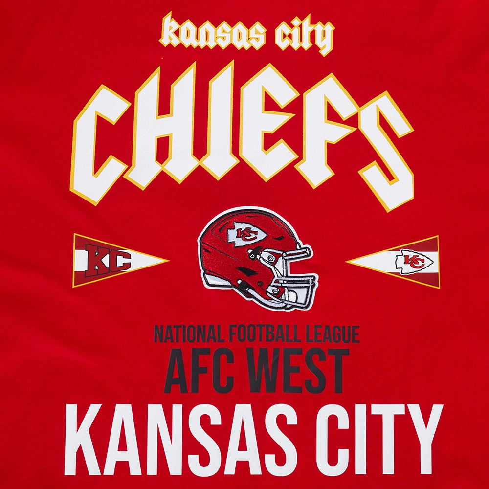 NFL KANSAS CITY CHIEFS CITY TOUR COTTON JERSEY MEN'S DROP SHOULDER TEE (RED)