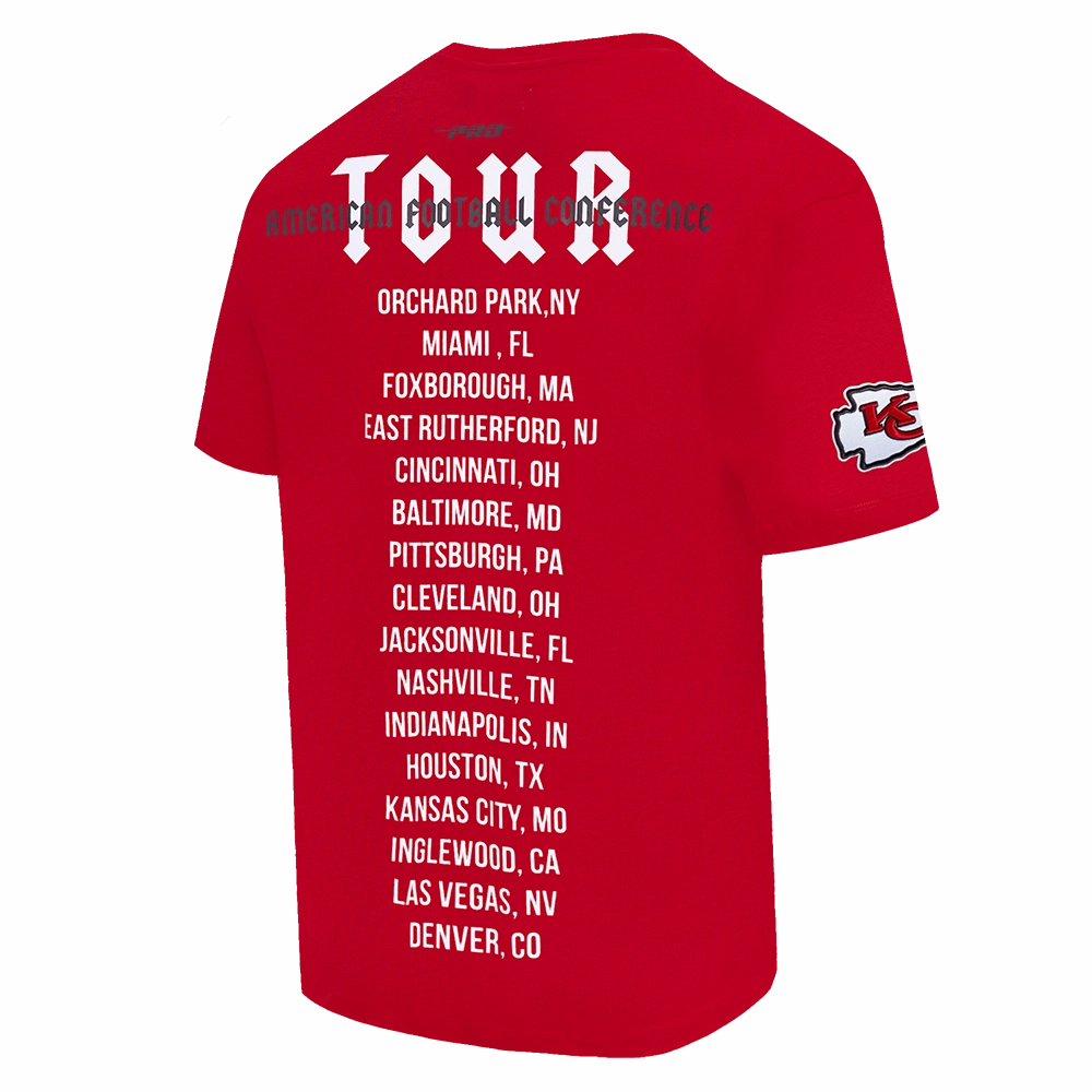 NFL KANSAS CITY CHIEFS CITY TOUR COTTON JERSEY MEN'S DROP SHOULDER TEE (RED)