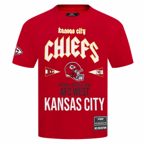 NFL KANSAS CITY CHIEFS CITY TOUR COTTON JERSEY MEN'S DROP SHOULDER TEE (RED)