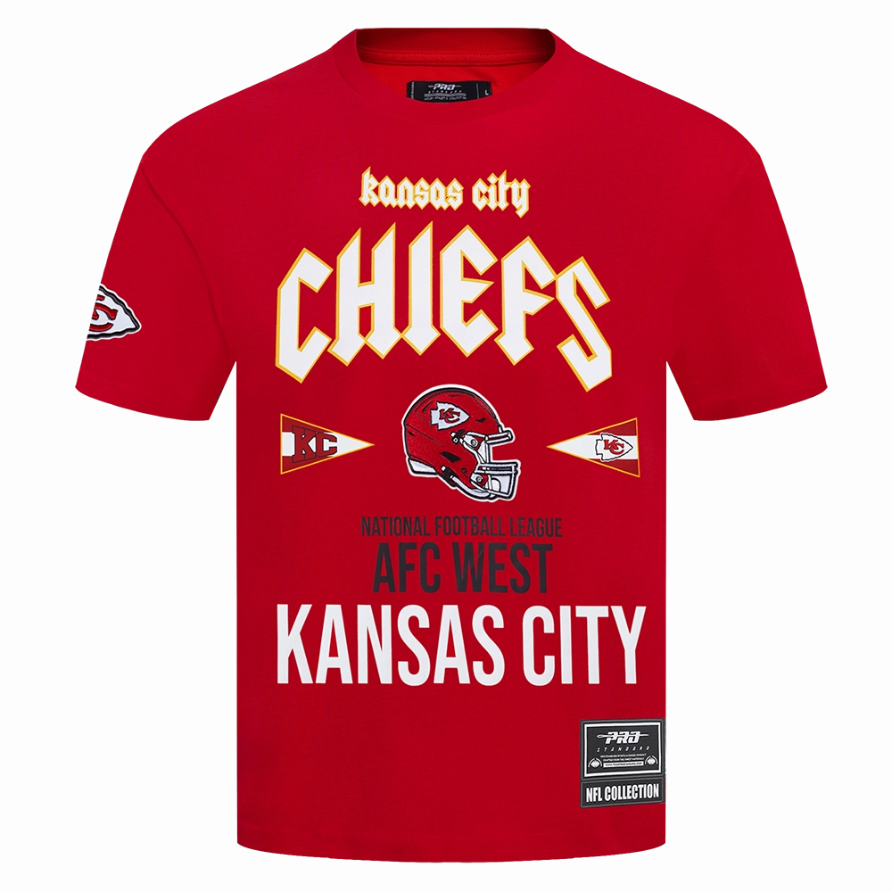NFL KANSAS CITY CHIEFS CITY TOUR COTTON JERSEY MEN'S DROP SHOULDER TEE (RED)