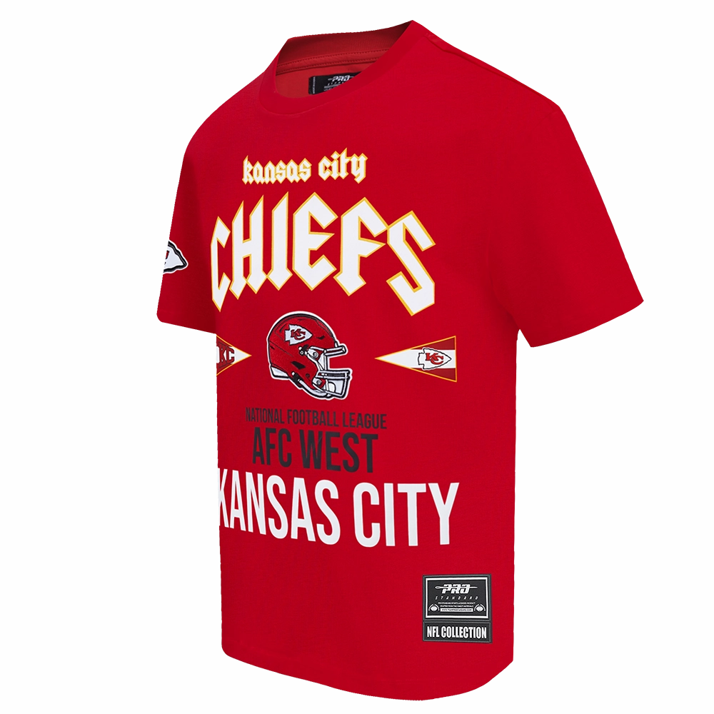 NFL KANSAS CITY CHIEFS CITY TOUR COTTON JERSEY MEN'S DROP SHOULDER TEE (RED)