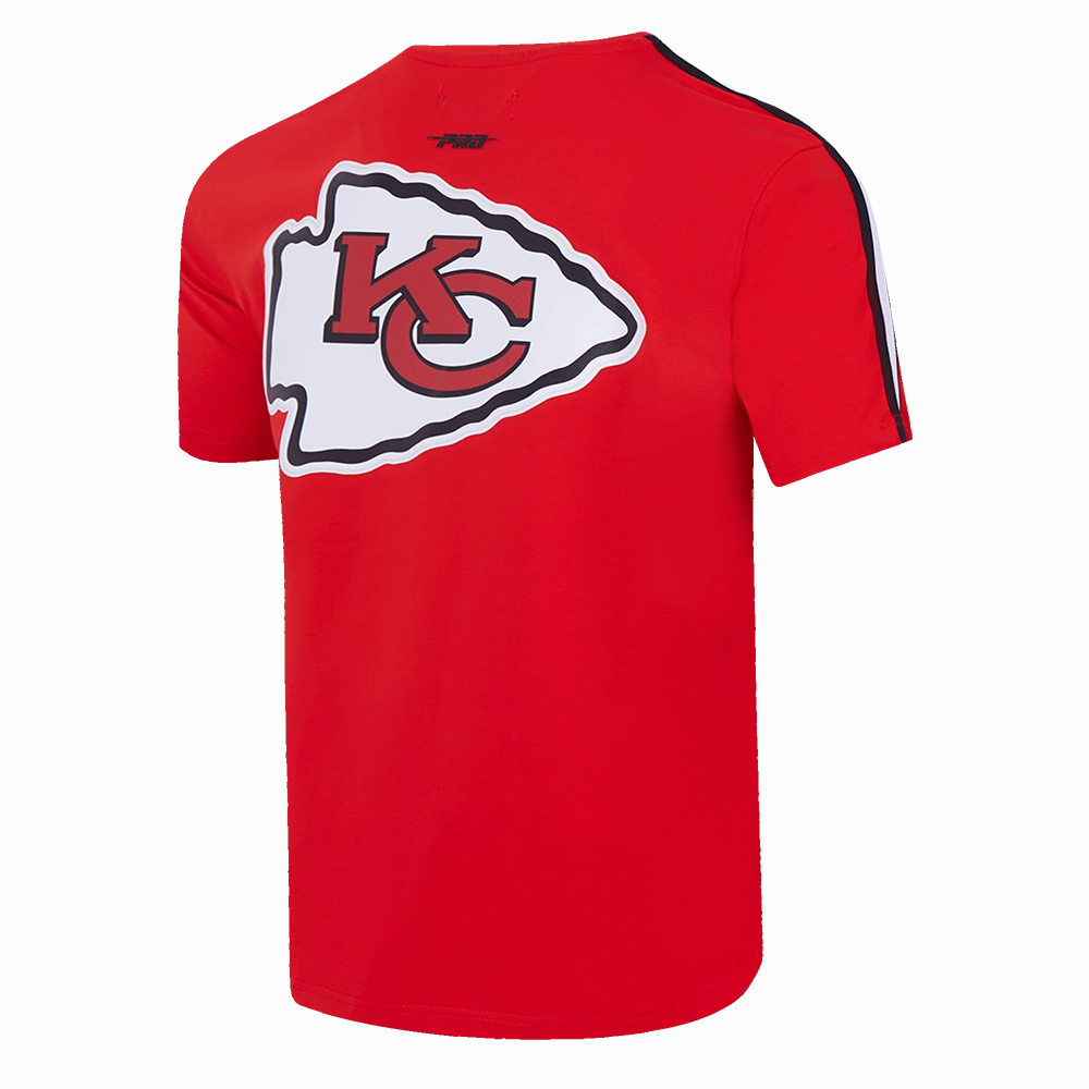 NFL KANSAS CITY CHIEFS CLASSIC MESH MEN'S STRIPED TEE (RED/BLACK)
