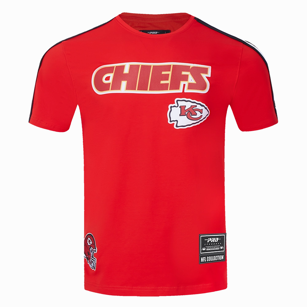 NFL KANSAS CITY CHIEFS CLASSIC MESH MEN'S STRIPED TEE (RED/BLACK)