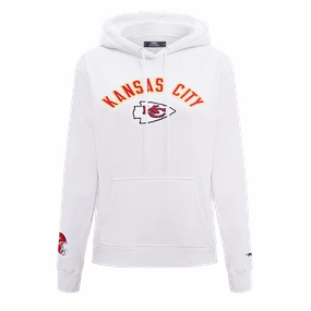 NFL KANSAS CITY CHIEFS CLASSIC WOMEN'S FLC PO HOODIE (WHITE)
