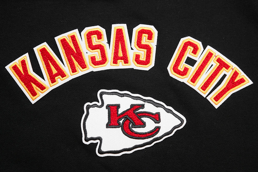 NFL KANSAS CITY CHIEFS CLASSIC WOMEN'S FLEECE CREWNECK (BLACK)