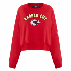NFL KANSAS CITY CHIEFS CLASSIC WOMEN'S FLEECE CREWNECK (RED)