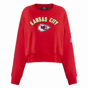 NFL KANSAS CITY CHIEFS CLASSIC WOMEN'S FLEECE CREWNECK (RED)