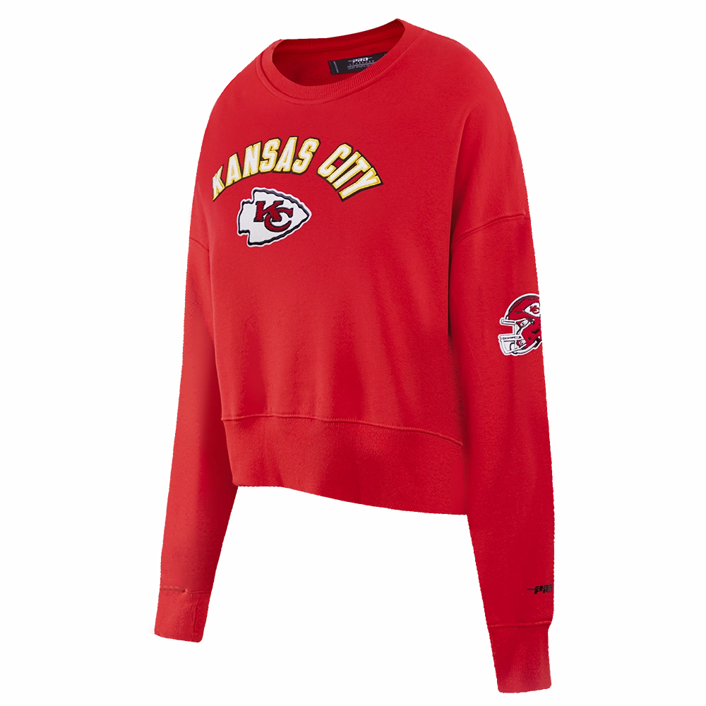 NFL KANSAS CITY CHIEFS CLASSIC WOMEN'S FLEECE CREWNECK (RED)