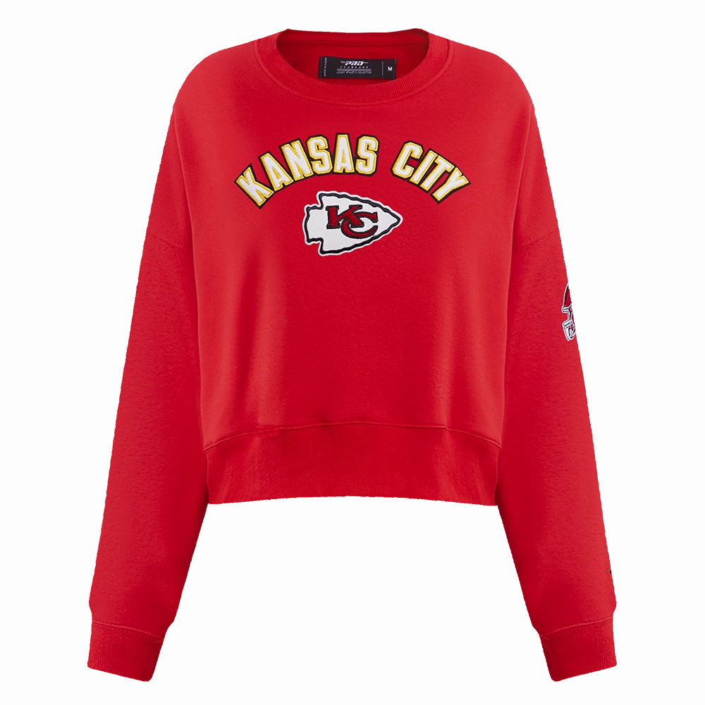 NFL KANSAS CITY CHIEFS CLASSIC WOMEN'S FLEECE CREWNECK (RED)