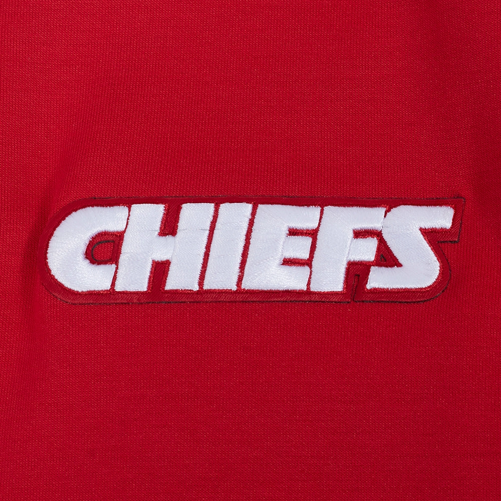 NFL KANSAS CITY CHIEFS GAME DAY CLASSICS WOMEN'S DK CROPPED PO HOODIE (RED)