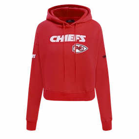 NFL KANSAS CITY CHIEFS GAME DAY CLASSICS WOMEN'S DK CROPPED PO HOODIE (RED)