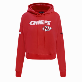 NFL KANSAS CITY CHIEFS GAME DAY CLASSICS WOMEN'S DK CROPPED PO HOODIE (RED)