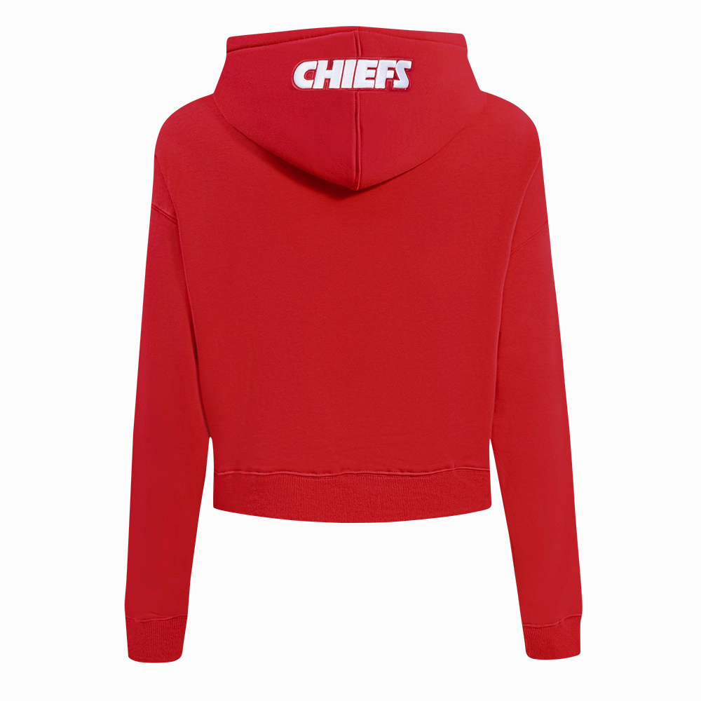 NFL KANSAS CITY CHIEFS GAME DAY CLASSICS WOMEN'S DK CROPPED PO HOODIE (RED)