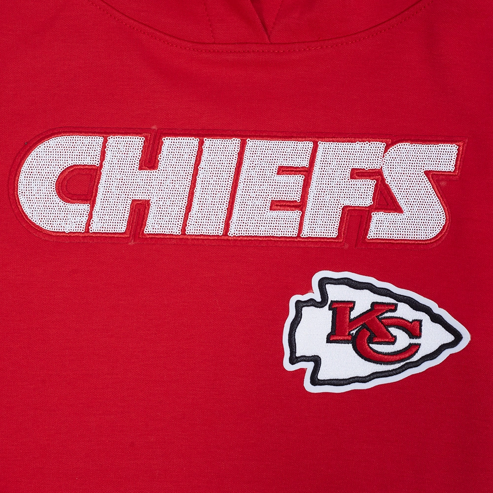 NFL KANSAS CITY CHIEFS GAME DAY CLASSICS WOMEN'S DK CROPPED PO HOODIE (RED)