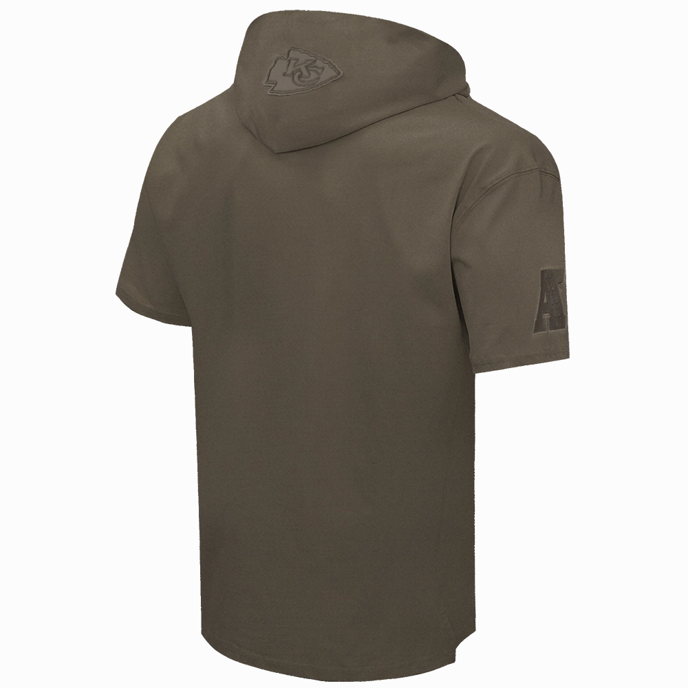 NFL KANSAS CITY CHIEFS NEUTRAL DROP SHOULDER MEN'S TEE (DARK TAUPE)