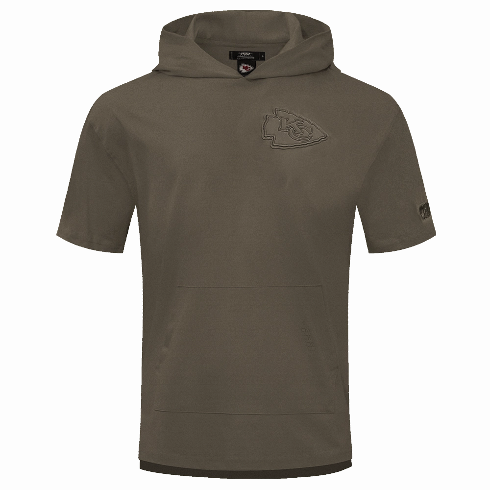 NFL KANSAS CITY CHIEFS NEUTRAL DROP SHOULDER MEN'S TEE (DARK TAUPE)
