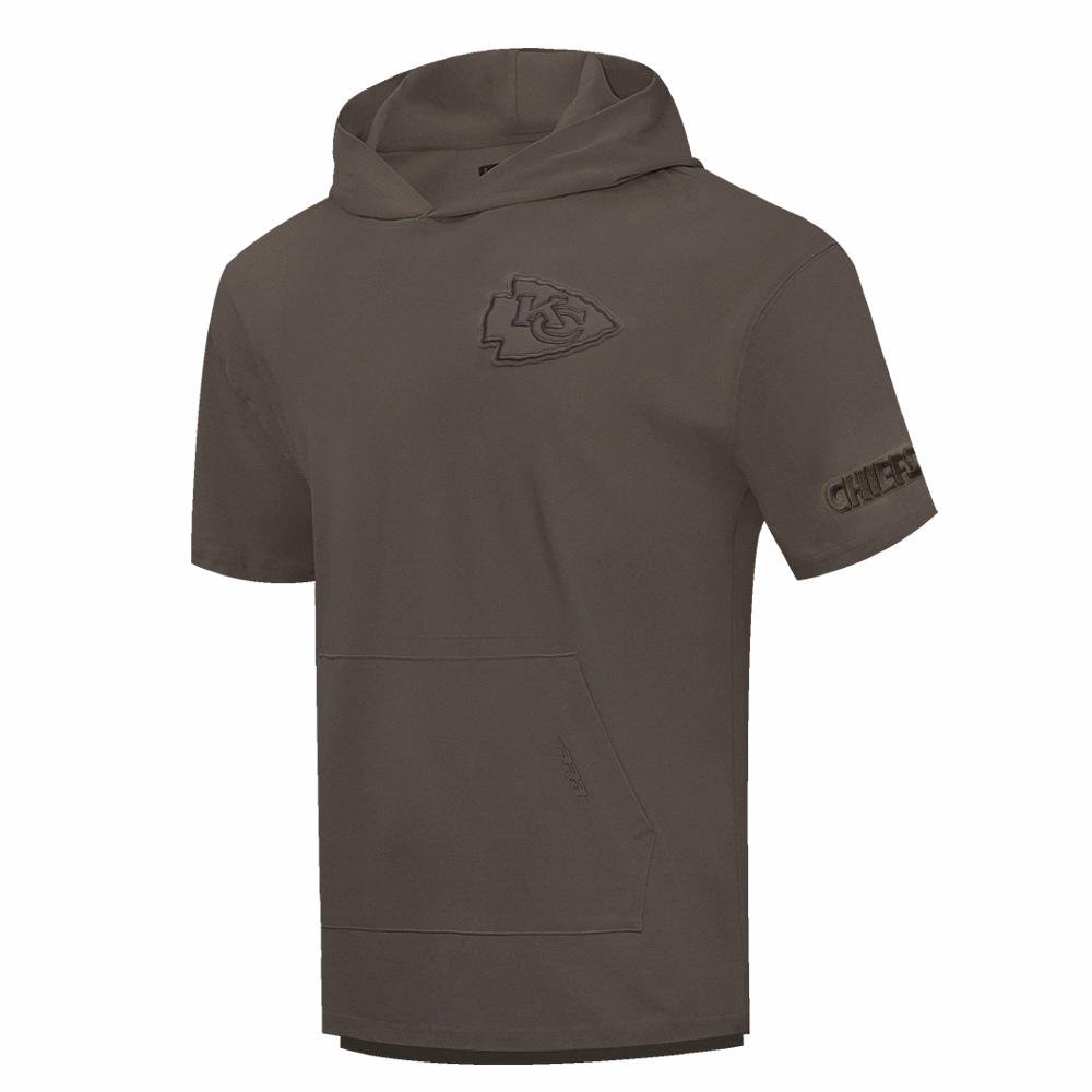 NFL KANSAS CITY CHIEFS NEUTRAL DROP SHOULDER MEN'S TEE (DARK TAUPE)