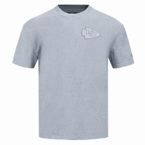 NFL KANSAS CITY CHIEFS NEUTRAL MEN'S DROP SHOULDER TEE (DARK HEATHER GRAY)