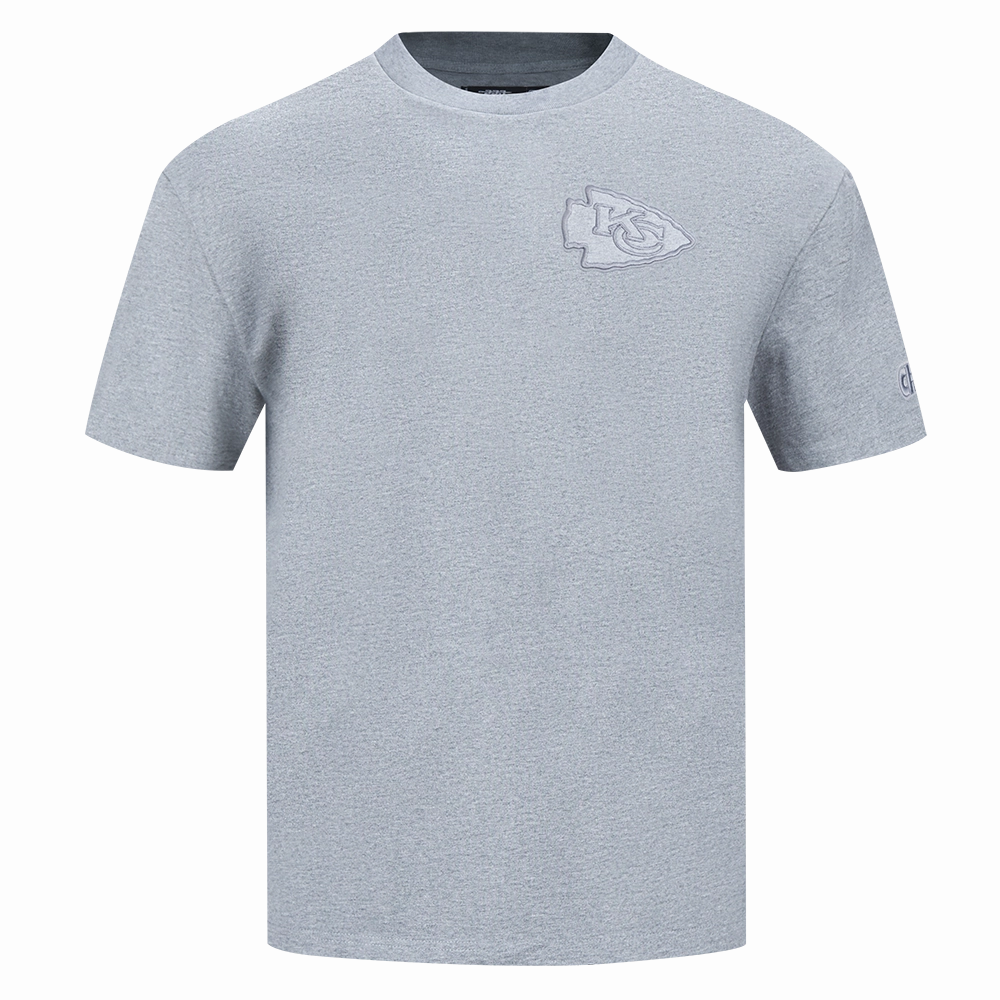NFL KANSAS CITY CHIEFS NEUTRAL MEN'S DROP SHOULDER TEE (DARK HEATHER GRAY)
