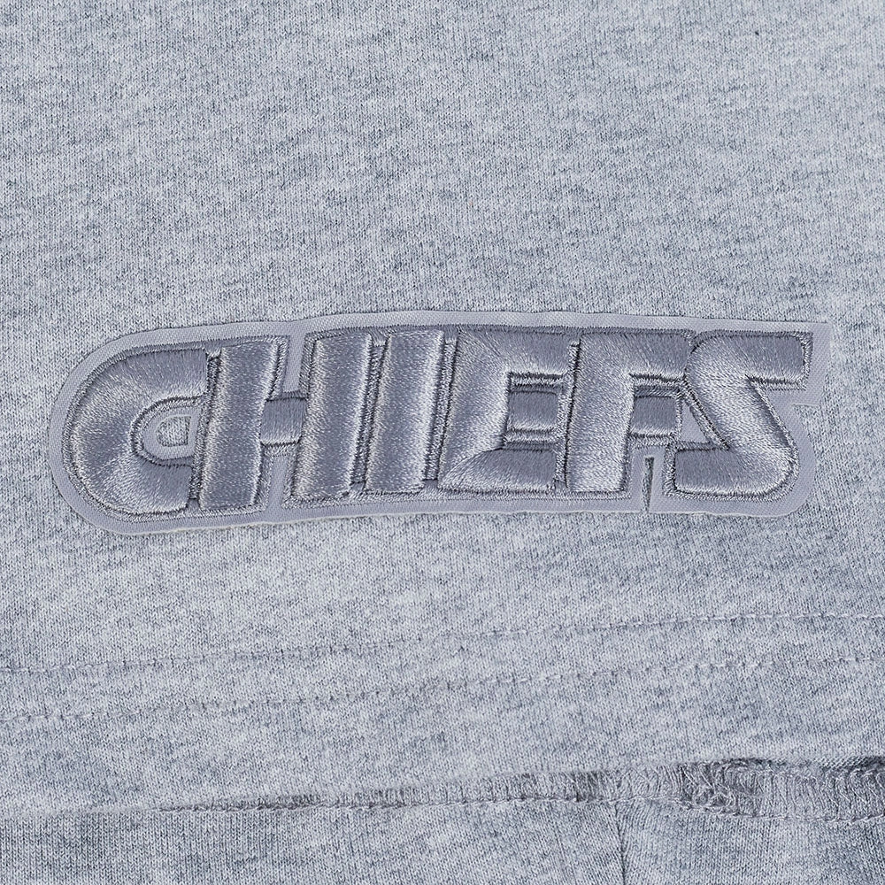 NFL KANSAS CITY CHIEFS NEUTRAL MEN'S DROP SHOULDER TEE (DARK HEATHER GRAY)