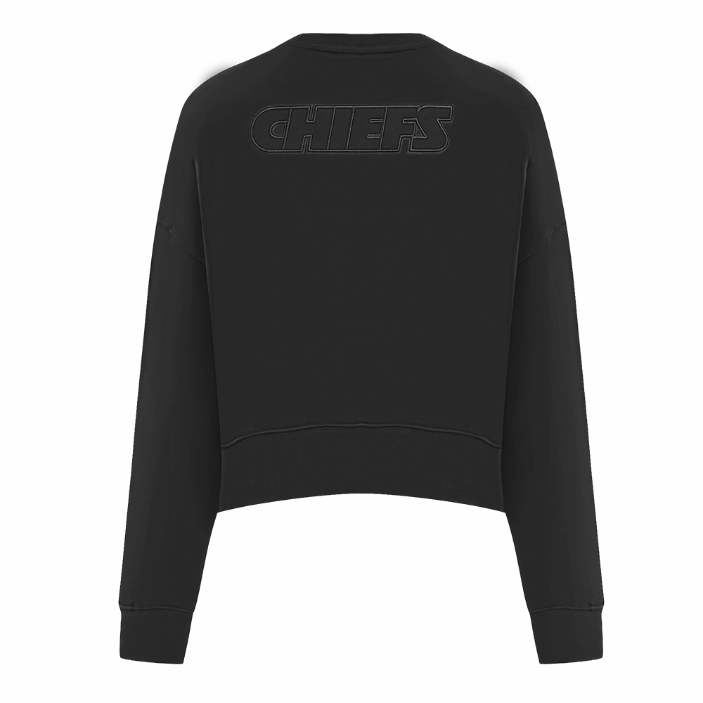 NFL KANSAS CITY CHIEFS NEUTRAL WOMEN'S CREWNECK (BLACK)