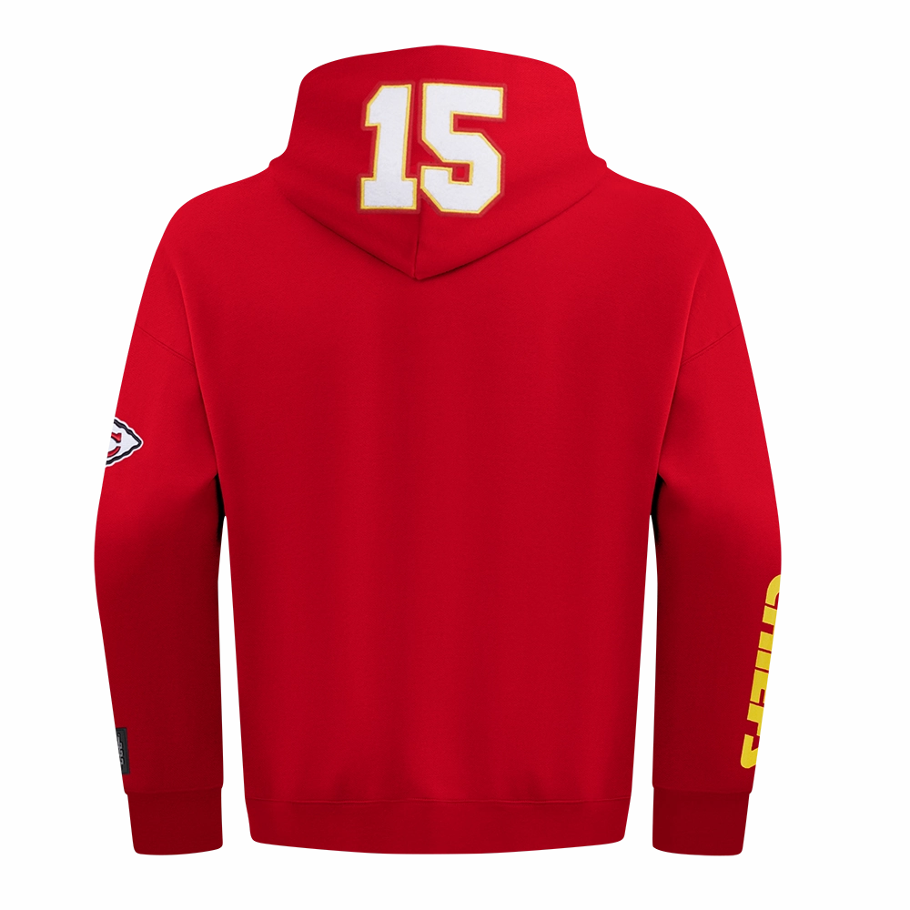 NFL KANSAS CITY CHIEFS PATRICK MAHOMES #15 REMIX AVATAR MEN'S FLEECE PULLOVER HOODIE (RED)